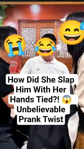 How Did She Slap Him With Her Hands Tied?! 😱 | Unbelievable Prank Twist. #viral #funny