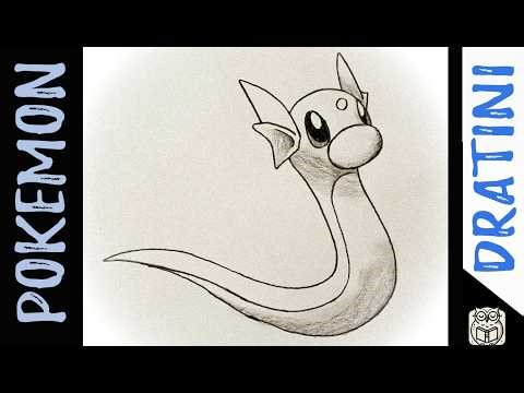 How to Draw Dratini Pokemon | Pokemon art pencil drawing tutorial