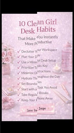 Clean Girl Home Office Setup ✨How to Create a Productive & Aesthetic Workspace
