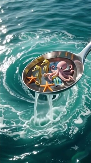 Scooping a Water Whirlpool 🌊🌀 | Mesmerizing Water ASMR #shortsviral