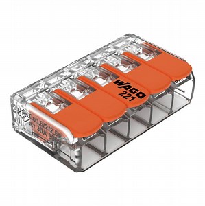 WAGO 6mm 5 Conductor Compact Splicing Connector | 221-615