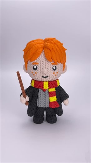 Whale 3D Studio on Instagram: "Ron Weasley - Knitted - Crochet - Multipart 3D Printing 👉Download STL file on my Patreon: Whale3DStudio #3dmodel #3dprinting #3dprinted #stl #diy"