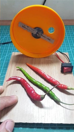 homemade chilli cutting machine #dcmotor