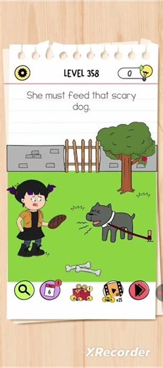 the brain test solution level 358 👍🐕🍖