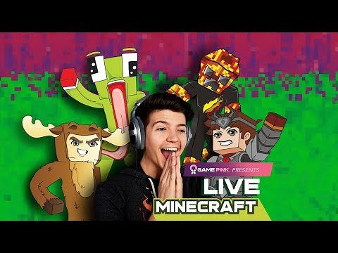 GAME PINK LIVE! Minecraft Charity Stream with Unspeakable, Moose, and Logdotzip!