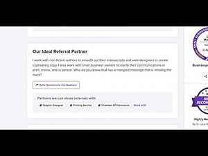 The section on Alignable called "Our Ideal Referral Partner"