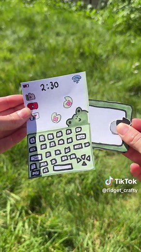 DIY paper computer 💻 🐸 idea from @🐀 #diy #tutorial #papercraft #creative #fidgettoys