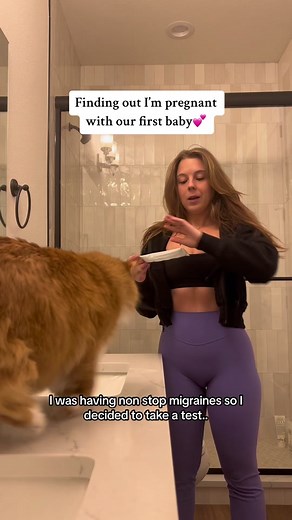Cat Realizes Her Owner is Pregnant: Emotional Pregnancy Test Reaction