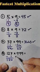 Fastest Multiplication Hack: Magic of Number 9 || See the Pattern #mathtutor #mathematicstutorial #sharingiscaring #SimpleMathematics #mathhack | Mathematics Tutorial
