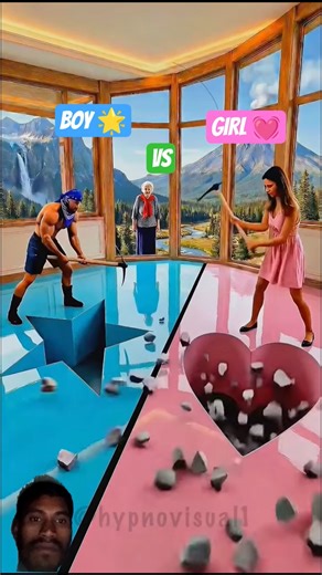 THIS DOUBLE FLOOR IS SO CRAZY 😱 Luxury Lava vs Ice Epoxy Floor! Star ⭐ vs heart 💝