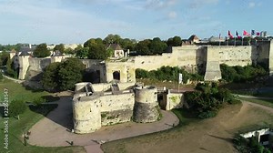 Caen Castle - 1060, William of Normandy established a new stronghold in Caen. Chateau de Caen castle in the Norman town of Caen in the Calvados departement in Basse Normandie. Normandy, France
