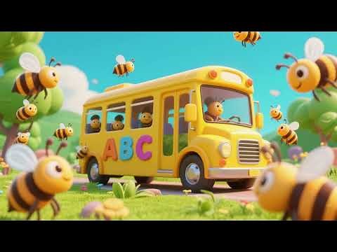 Busy Bees Buzzing on the ABC Bus 🐝🚌🔤 | Alphabet Song | Nursery Rhymes & Kids Learning
