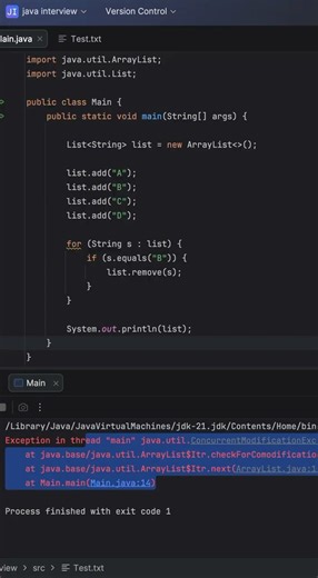 Java Interview Question: Why Does Removing from List Inside forEach Fail? #accenture #infosys