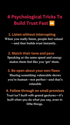 4 Psychological Tricks to Build Trust Fast | Improve Relationships & Communication