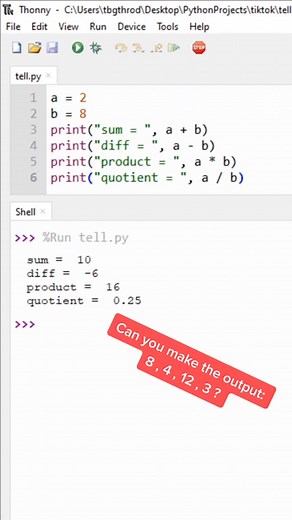 Enseñanza de matemáticas simples en Python