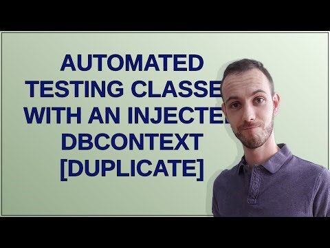 Softwareengineering: Automated Testing classes with an injected DbContext