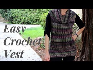 How to Crochet Vest with Big Collar, All Sizes, Crochet Video Tutorial