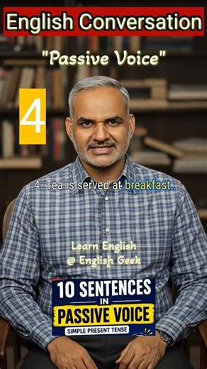 "Passive Voice: 10 Sentences in Present Indefinite Tense | Ep 2" #shorts