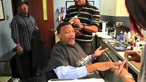Judge Mathis shoots the breeze with staffers as he preps for a long day of taping. | Judge Greg Mathis