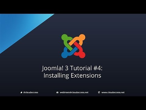 Joomla 3 Tutorial #4: Installing Extension