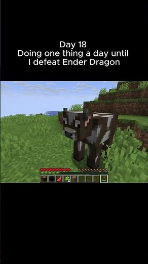 Day 18 of Can I Beat Minecraft Doing Just One Thing a Day? #shorts #minecraft