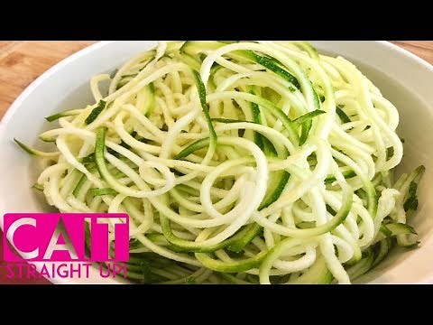 How To Make Zoodles With A Veggie Bullet | Cait Straight Up