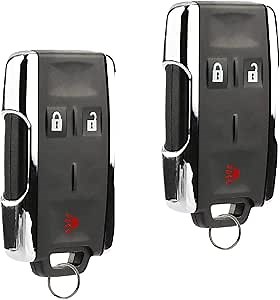Key Fob Keyless Entry Remote Compatible with Chevy Silverado Colorado/GMC Sierra Canyon 2014 2015 2016 2017 (M3N-32337100 Chrome), Set of 2
