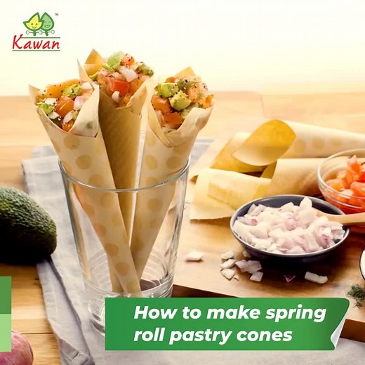 14K views · 68 reactions | A fun way to use our Spring Roll Pastry is to make cones for a tasty snack. Here’s how! Get your KG Spring Roll Pastry at our Online Store: https://www.kawanfood.my/collections/spring-roll-samosa-pastry | Kawan Food | Facebook