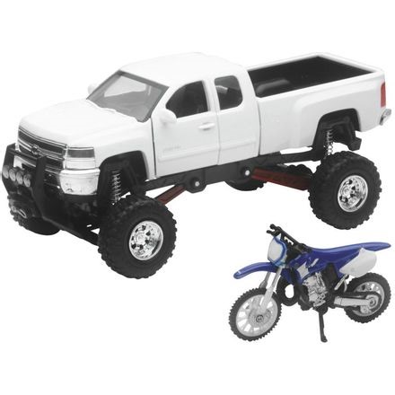 New Ray Toys 1:32 Chevy 4x4 With Yamaha YZ125