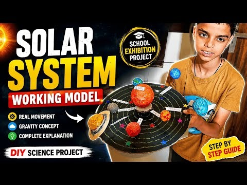 Solar System Working Model | DIY School Science Project | 3D Solar System Model