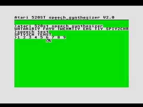 atari 520ST speech synthesizer v2.0 for Atari ST