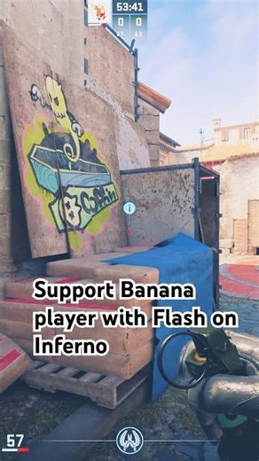 Support Banana player with Flash from Site Inferno #cs2 #csgo #counterstrike #gaming