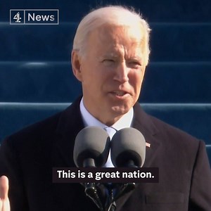 “To restore the soul and secure the future of America, requires so much more than words. It requires the most elusive of all things in a democracy - unity. “ Joe Biden is sworn in as the 46th President of the United States. | Channel 4 News