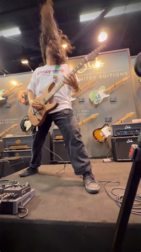 SUHR on Instagram: "Our very own @riffard.wav from the Suhr Factory hit the stage at the Suhr booth and absolutely destroyed it. 🔥 An unreal performance that turned heads, stopped traffic, and lit up the NAMM floor. On a usual day, Richard is a master of fretwork, but today, pure energy, pure tone and a moment we won’t forget. Thank you, Richard! #Suhr"