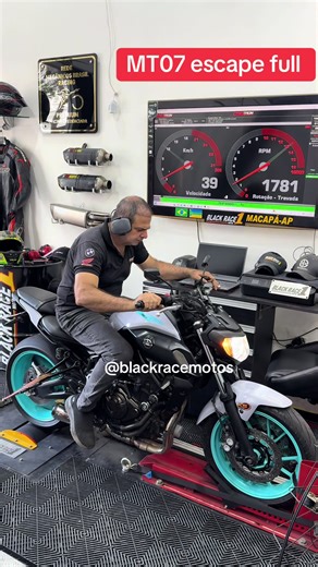 Teste MT07 com escape full vs original