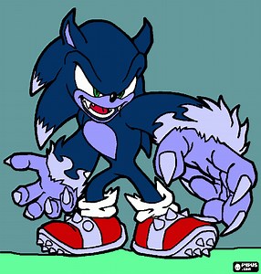 sonic the wereh coloring page, printable sonic the wereh