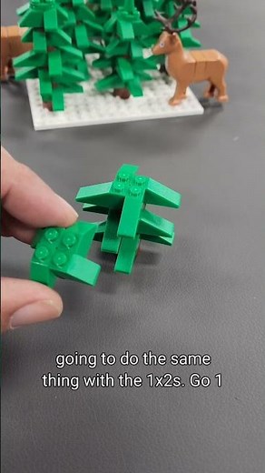 How to build a simple Lego forest #lego #forest #howto