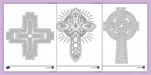 Celtic Cross Coloring Sheets