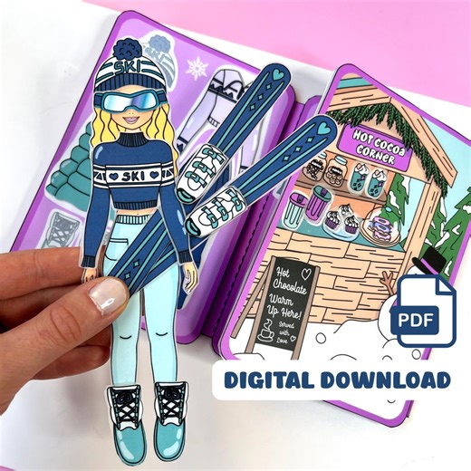 Printable Paper Doll: Winter Quiet Book Activity - Indoor Activities for Kids - Etsy