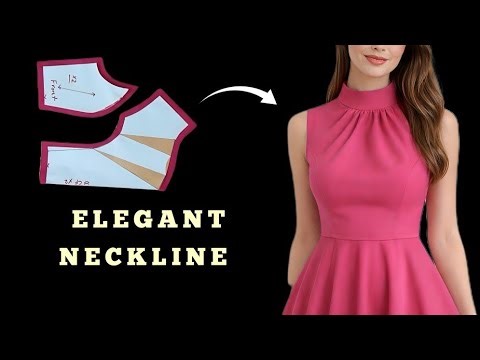 ✅ High Neck Dress Pattern Making | A Small Detail, Big Luxury