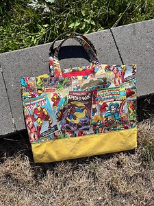 Handmade Comic Book Theme Tote Bag - Etsy