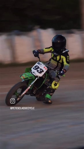 Proud to be supporting Easton Morley in 2026 as an official Pete's Classic Cycle Team Rider! Easton Morley Racing @canadiankawasaki #kawasaki #flattrack #teamgreen #2stroke #twostroke | Pete's Classic Cycle