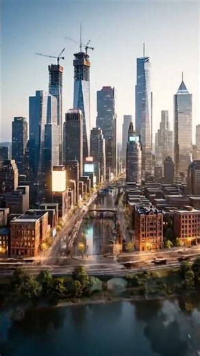 Time-lapse of city construction