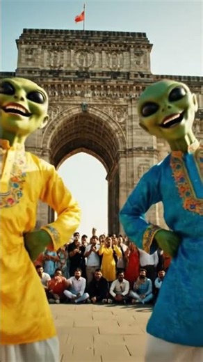 Aliens dancing in Mumbai, India #shorts