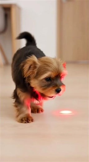 Unbeatable Rival! 🔴 Yorkie vs. The Red Dot #shorts