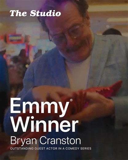 Congratulations to Bryan Cranston on his first Emmy win in a Comedy category. #Emmys #Emmys2025 #TheStudio #AppleTV #AppleTVPlus | Apple TV