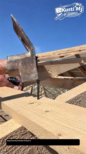 Precision Roof Framing: Fast & Accurate Hammering on Wooden Trusses.