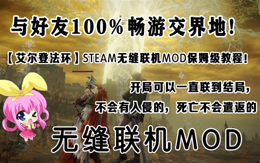 【艾尔登法环】无缝联机MOD，与好友100%畅游交界地！！没有入侵，死亡不会遣返！！一联到底！！