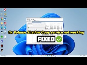(FIXED) Volume Shadow Copy service not working