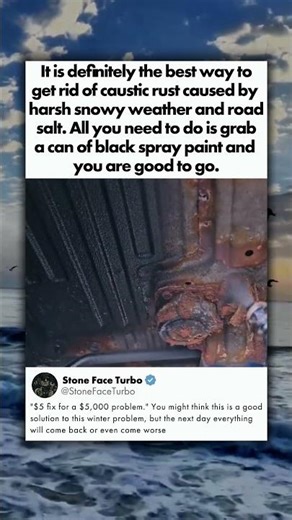 CAN SPRAY PAINT BEAT ROAD SALT?